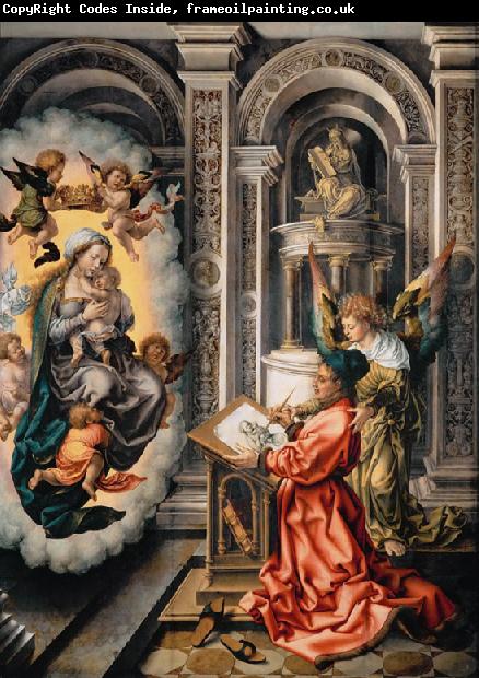 GOSSAERT, Jan (Mabuse) Saint Luke Painting the Virgin (nn03)